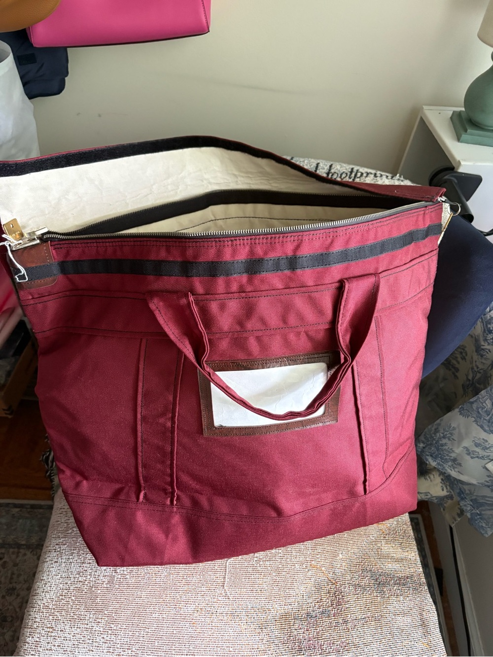 Large Canvas Locking Bag